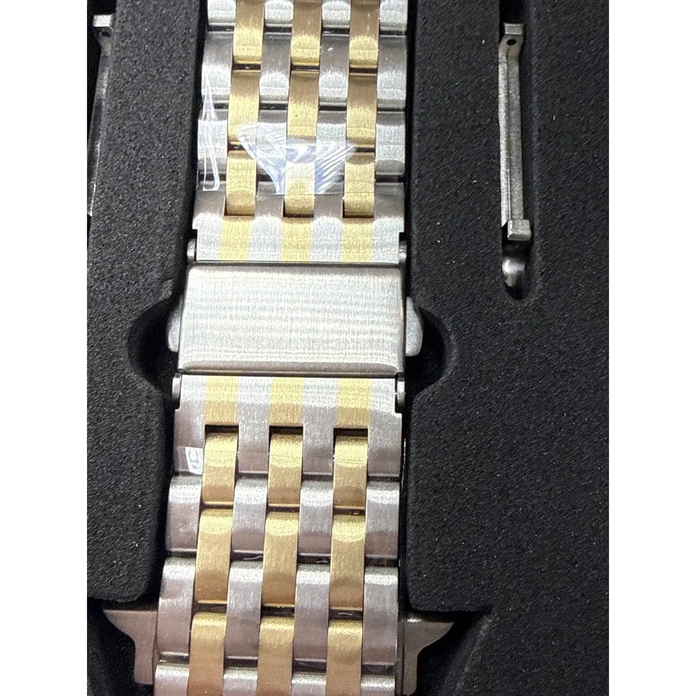 Posh Tech Remy Steel Two Tone Watch Band for Apple Watch Silver Gold Stainless